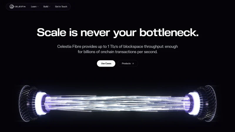 Celestia modular blockchain website