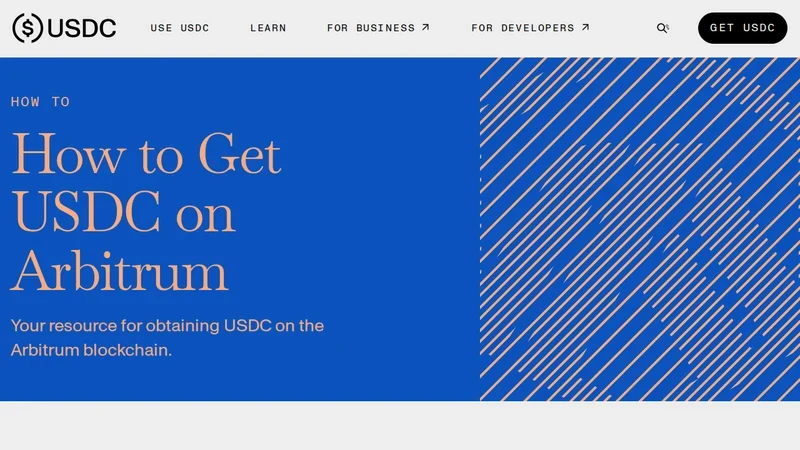 USDC educational page about getting USDC on Arbitrum