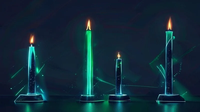 Drei weiße Soldaten Candlestick-Muster, das drei aufeinanderfolgende bullische Kerzen nach einem Abwärtstrend zeigt