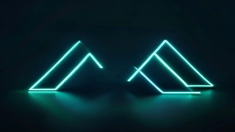 Illustration of a double top pattern showing two peaks forming an M shape above a neckline