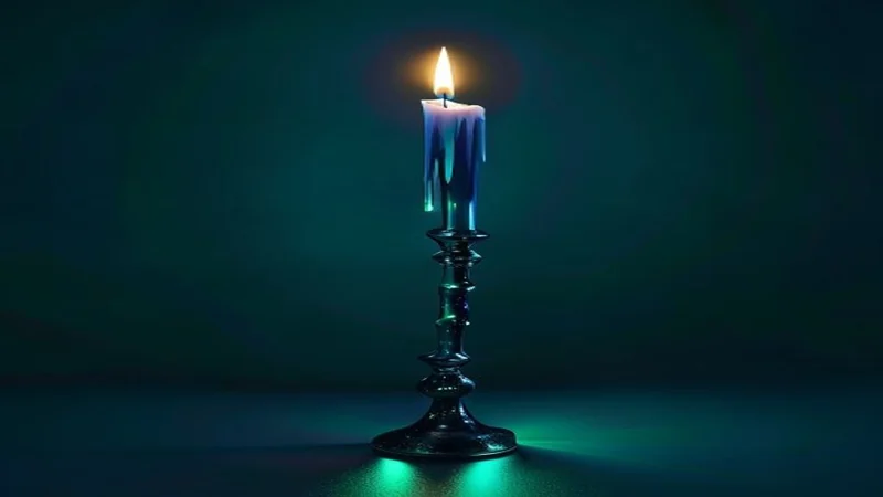 Hammer-Candlestick mit kleinem Körper und langem unterem Docht, der sich nach einem Krypto-Abwärtstrend bildet
