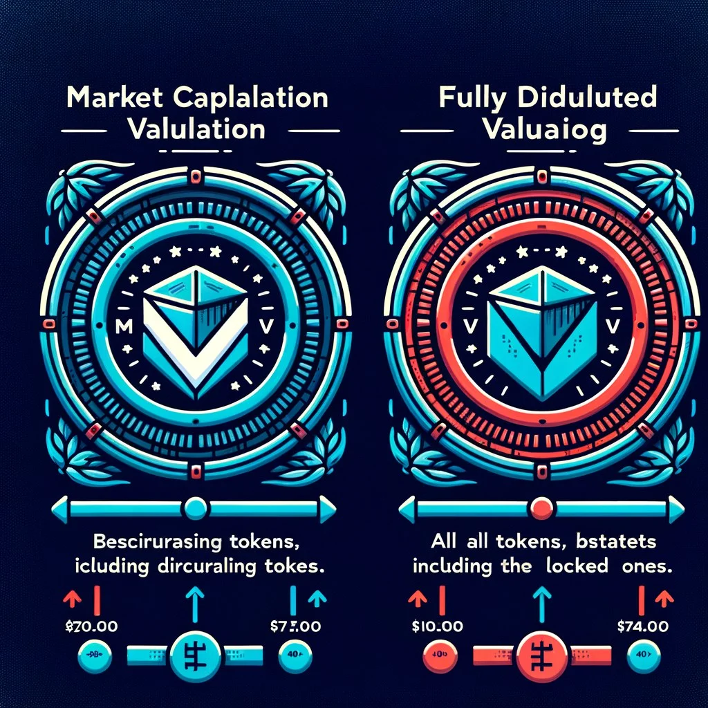 DEXTools token info panel highlighting fully diluted valuation and circulating market cap for a freshly launched token