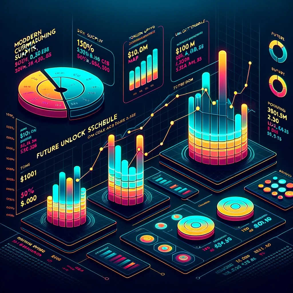 Token Unlocks dashboard showing upcoming cliff unlocks and FDV impact for major crypto tokens