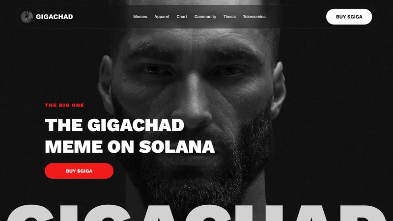 GIGACHAD Solana Memecoin Ernest Khalimov Höhepunkt der Männlichkeit