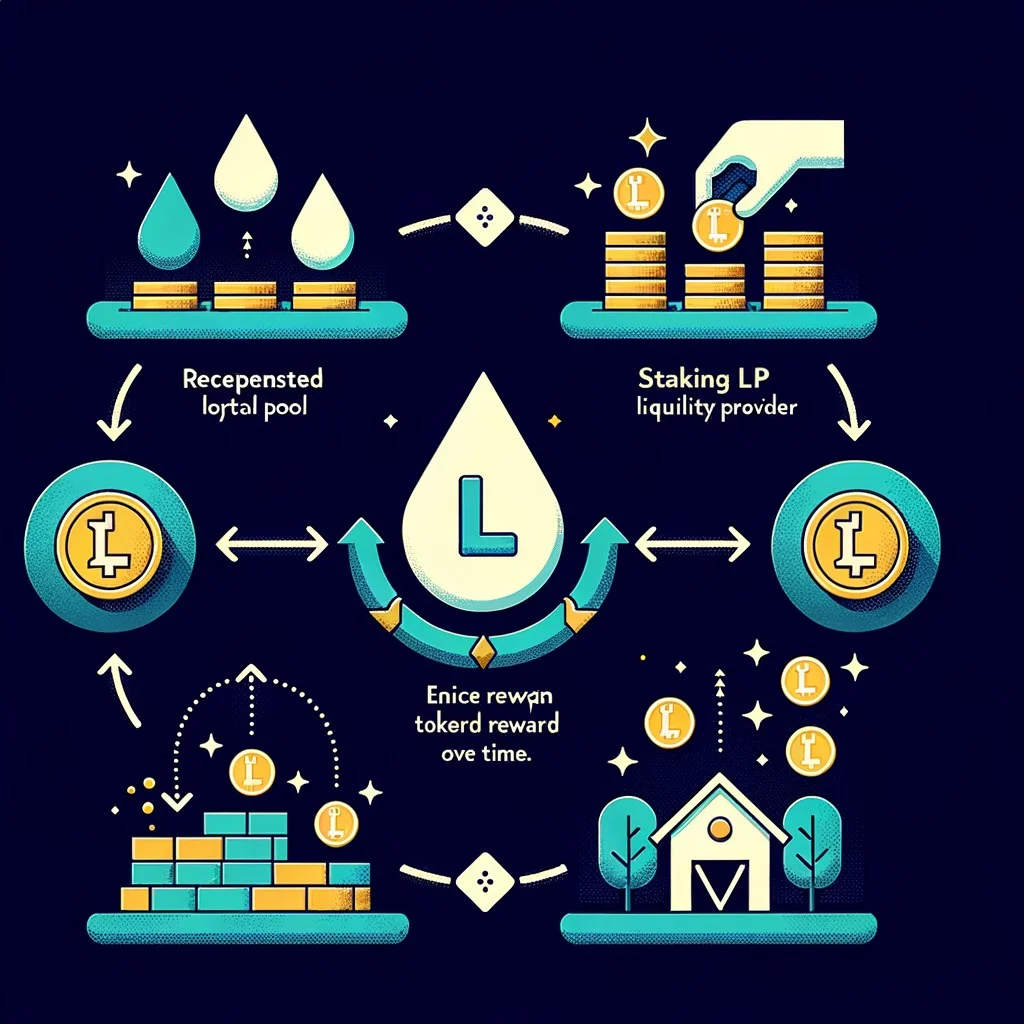DeFi liquidity mining dashboard showing pool APRs reward emissions and total value locked across multiple protocols