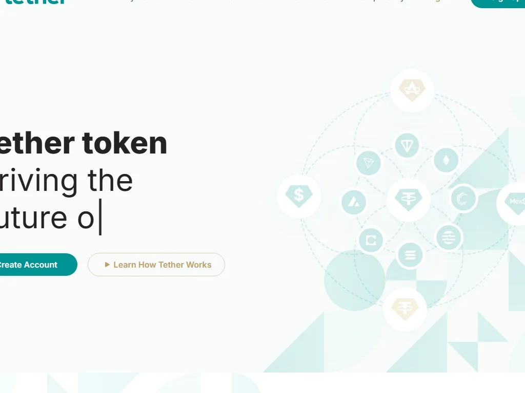Tether USDT stablecoin dashboard showing market capitalization and reserves attestation in 2026