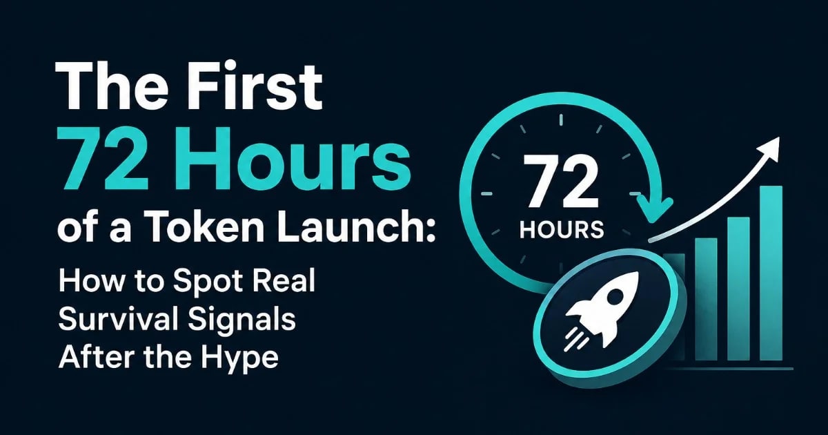 Die ersten 72 Stunden einer Token-Einführung: So erkennen Sie echte Überlebenssignale nach dem Hype