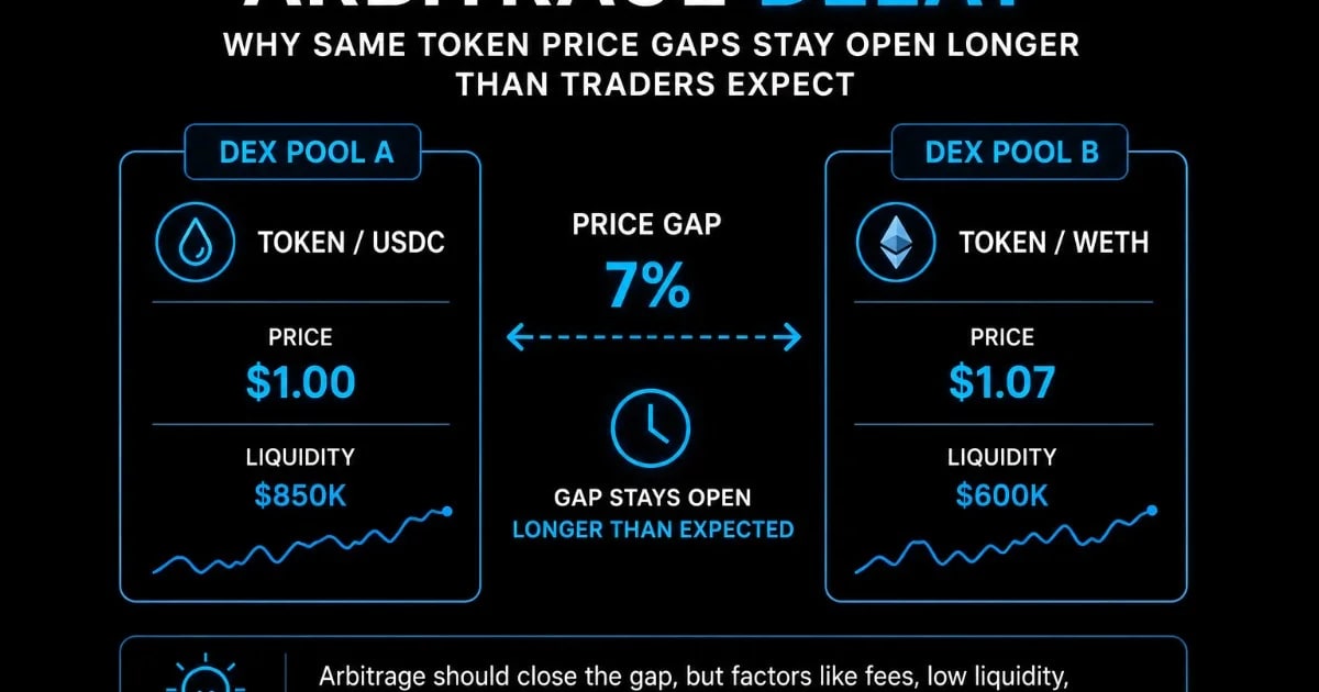 Arbitrage Delay: Why Same Token Price Gaps Stay Open Longer Than Traders Expect