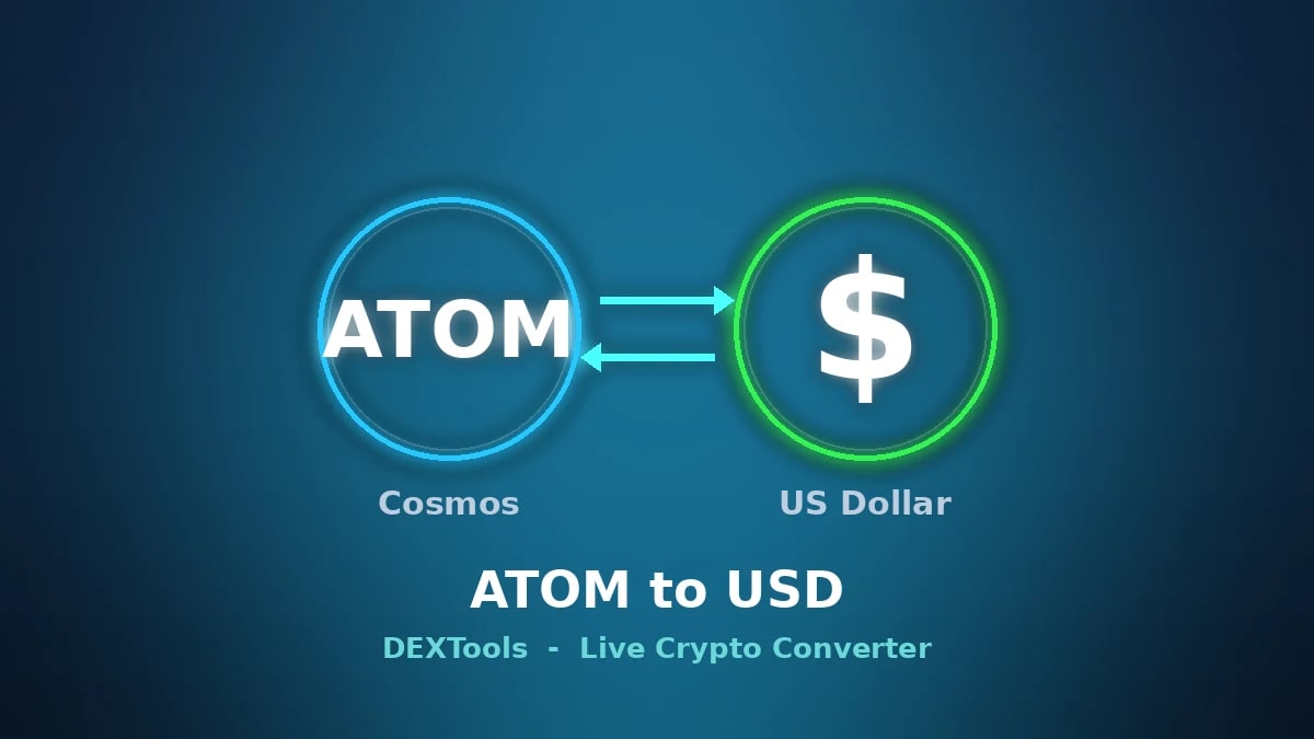 Cosmos から USD へのコンバーター: ATOM ライブ価格 (2026)