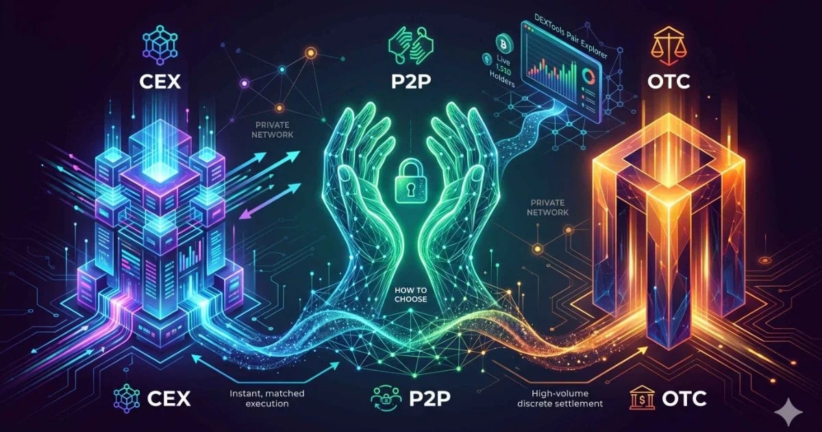 CEX vs. P2P vs. OTC: Wie Sie sich für den Kauf von Krypto entscheiden