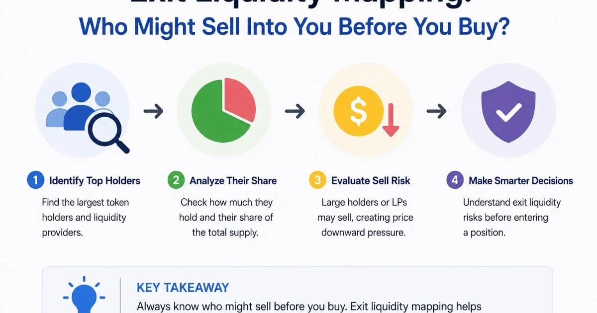 Exit Liquidity Mapping: Wer könnte an Sie verkaufen, bevor Sie kaufen?