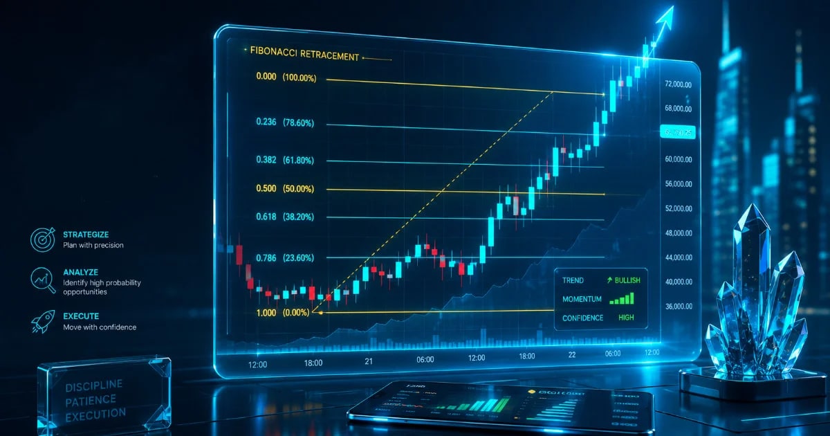 暗号通貨のフィボナッチリトレースメント: 実践例