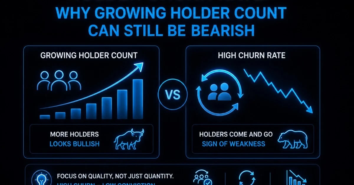 Holder Churn Rate: Why Growing Holder Count Can Still Be Bearish