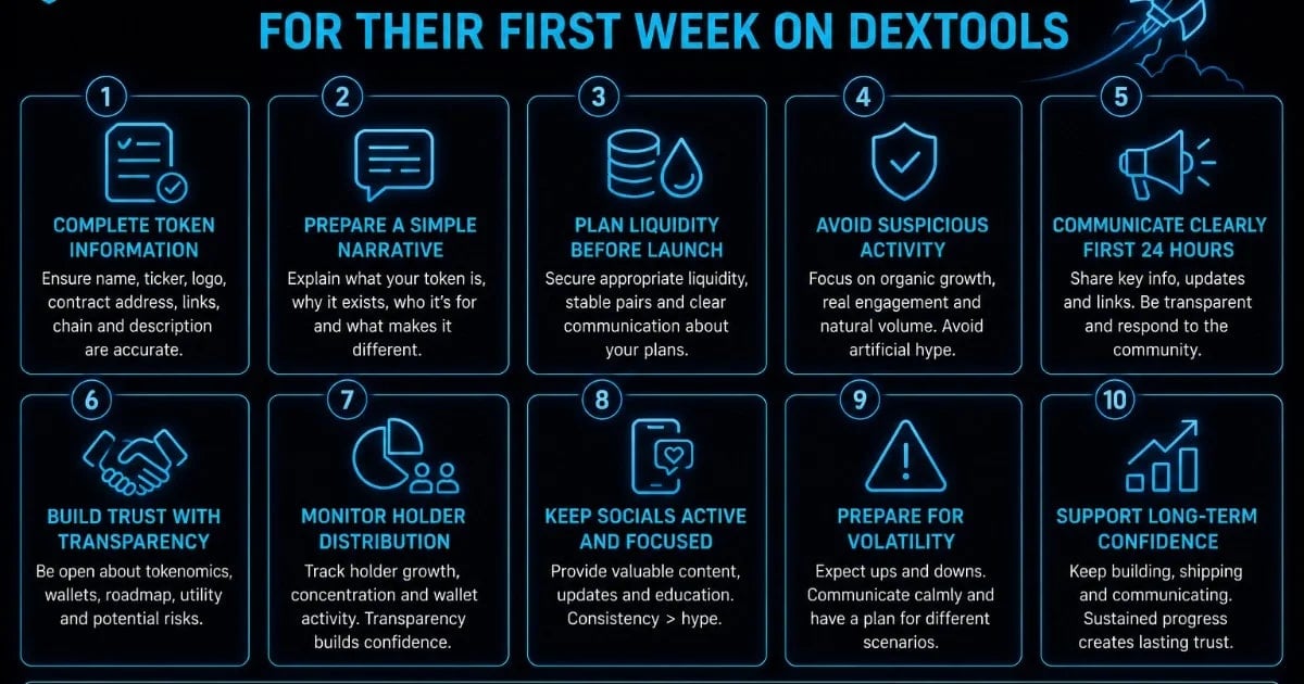 Token Ekipleri DEXTools'taki İlk Haftalarına Nasıl Hazırlanabilir?