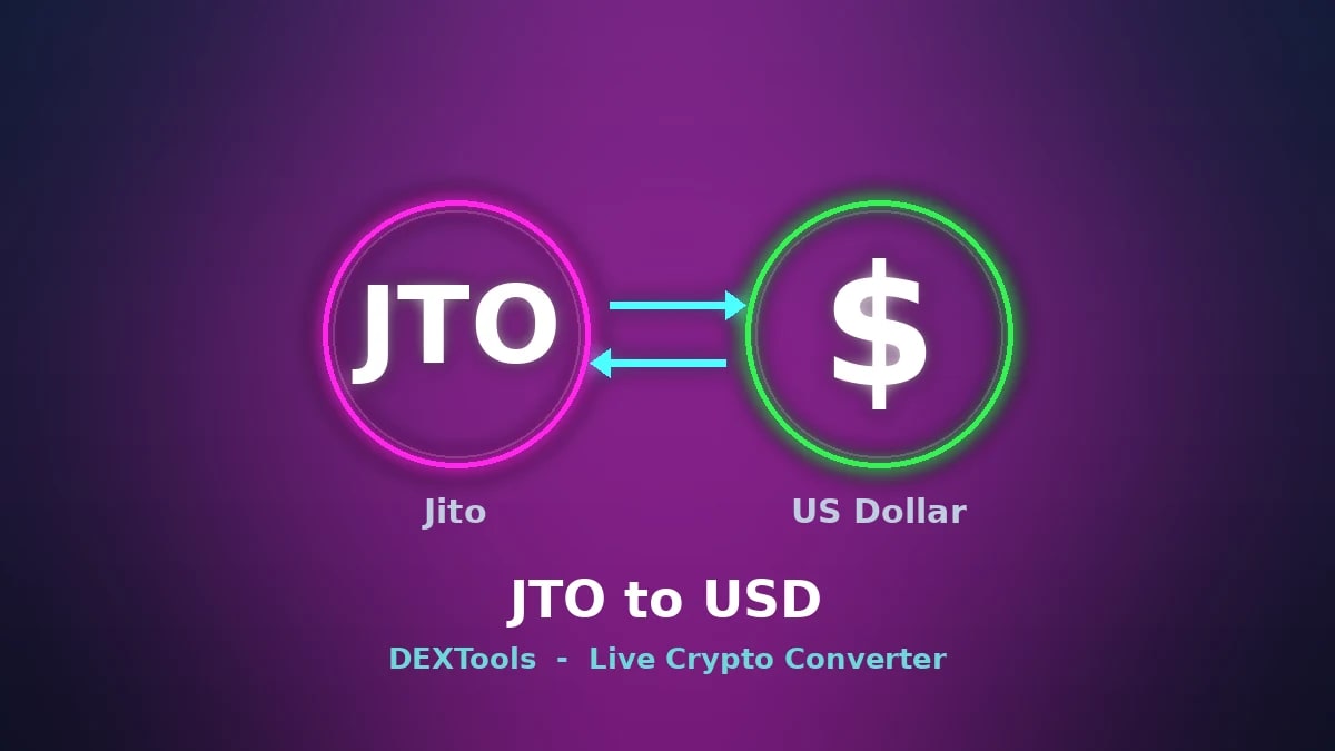 Conversor Jito para USD: preço JTO ao vivo (2026)