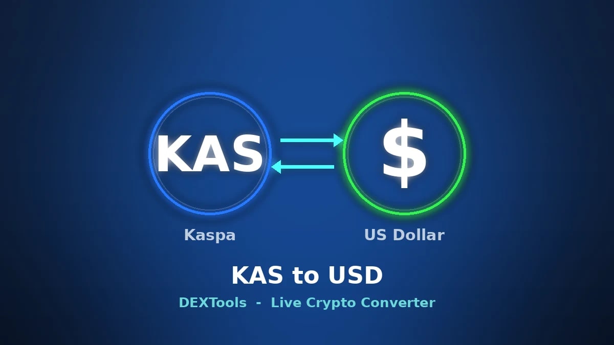 Kaspa to USD Converter: Live KAS Price (2026)