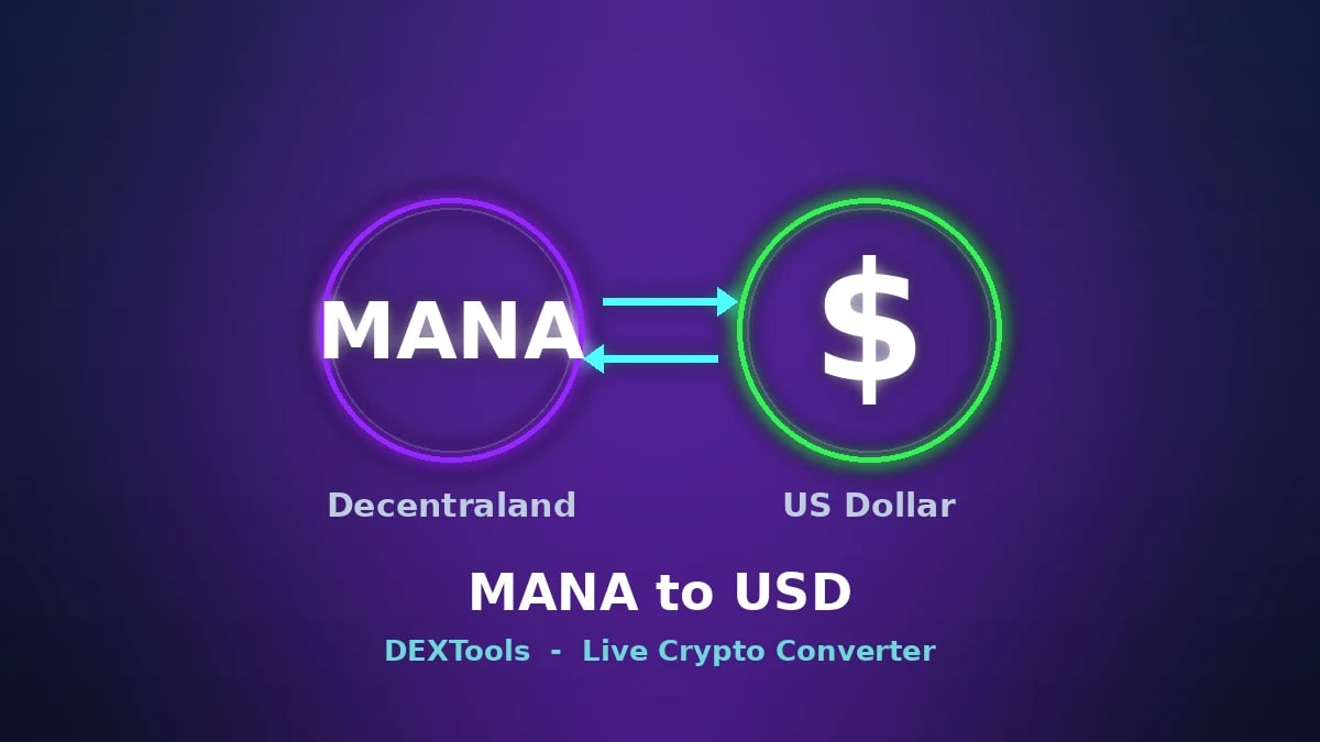 Convertidor de Decentraland a USD: precio MANA en vivo (2026)