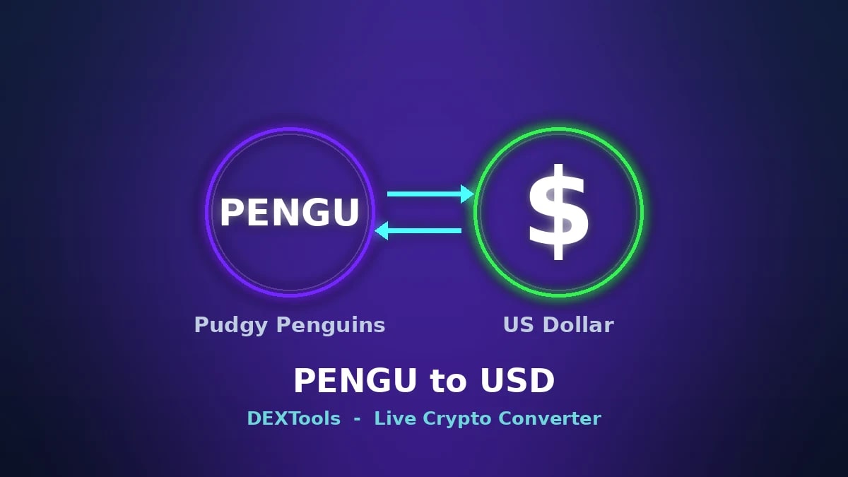 Pudgy Penguins를 USD로 변환: 실시간 PENGU 가격(2026)