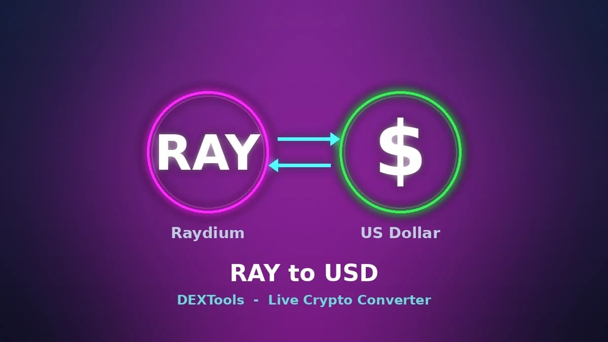 Convertidor de Raydium a USD: Precio de RAY en vivo (2026)