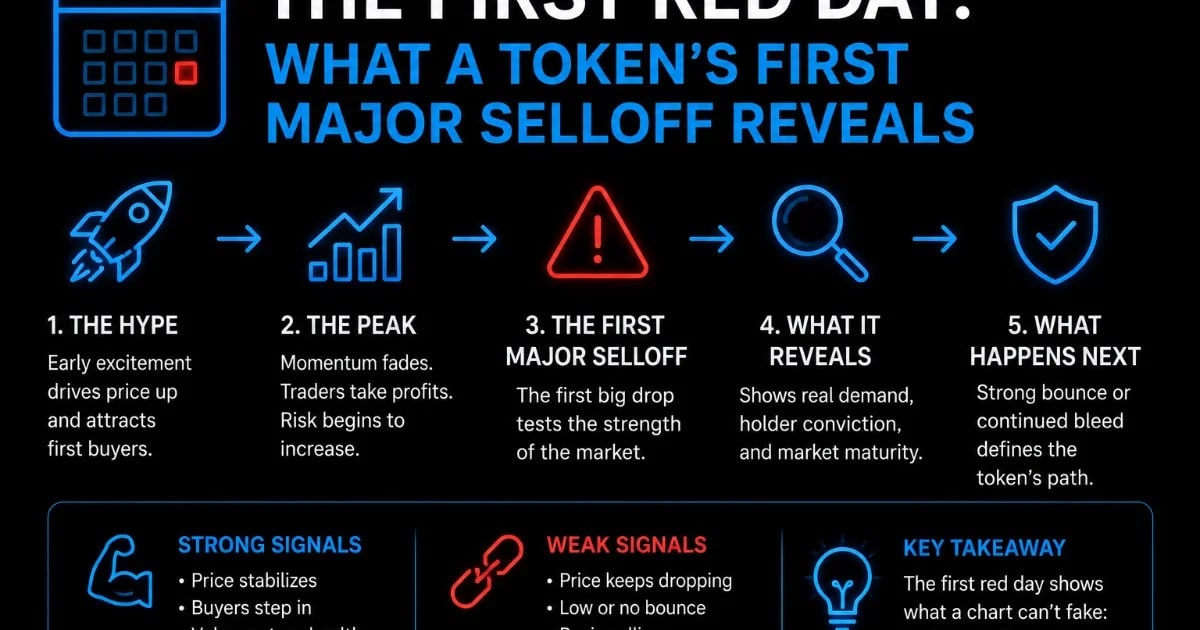 The First Red Day: What a Token’s First Major Selloff Reveals
