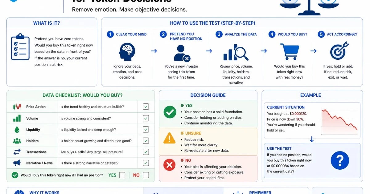 The “If I Had No Position” Test for Token Decisions
