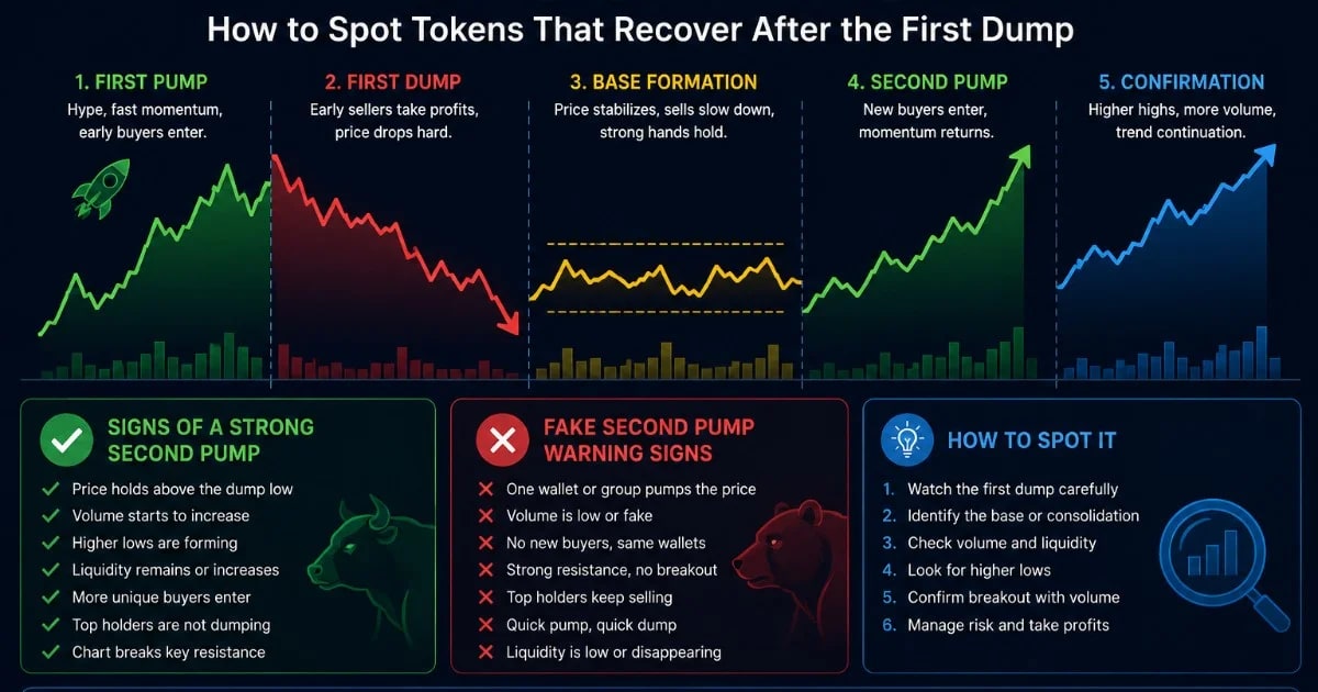 The Second Pump: How to Spot Tokens That Recover After the First Dump