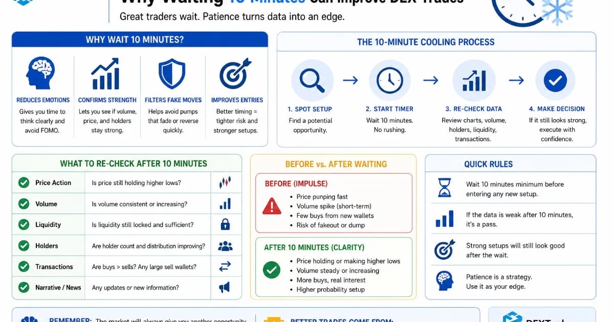 The Setup Cooling Period: Why Waiting 10 Minutes Can Improve DEX Trades