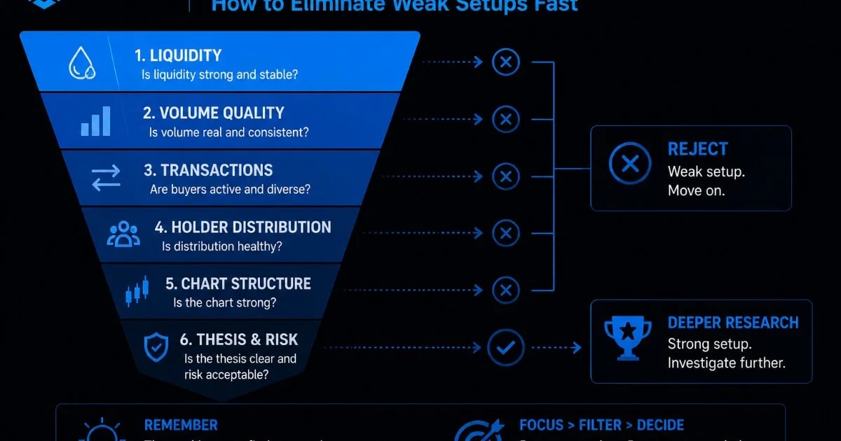 The Token Rejection Funnel: How to Eliminate Weak Setups Fast