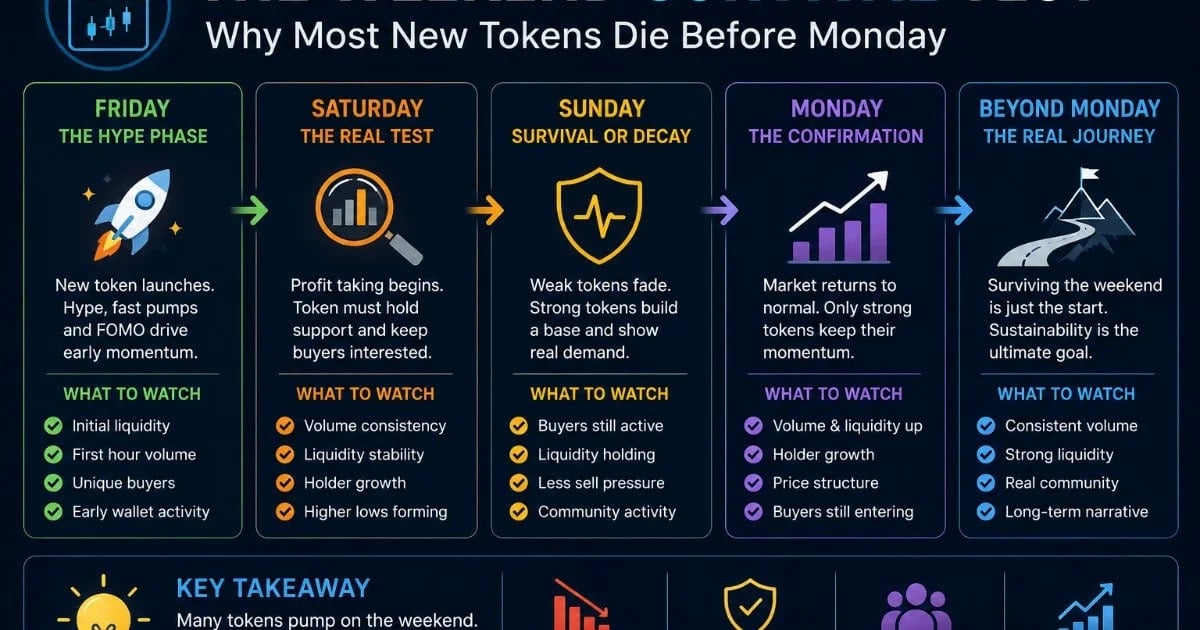 The Weekend Survival Test: Why Most New Tokens Die Before Monday