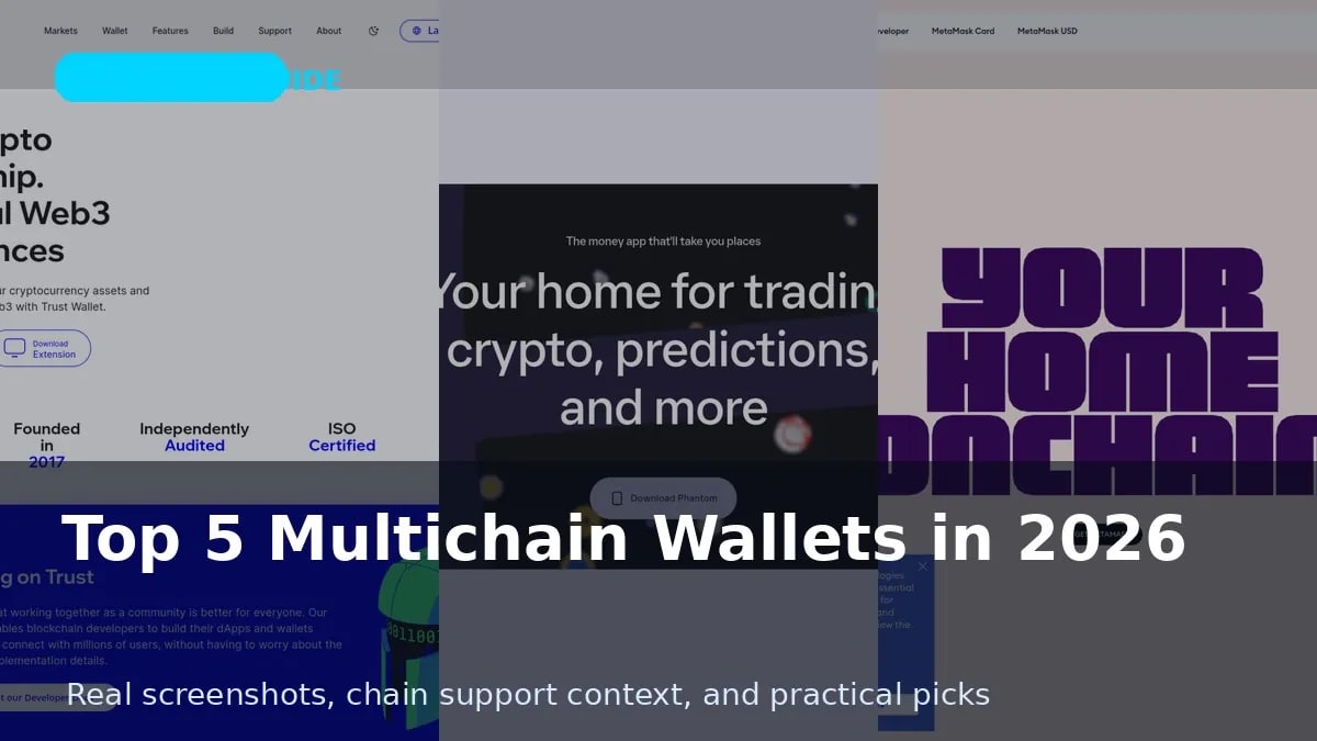 Top 5 Portefeuilles Multichains en 2026 : Meilleurs Portefeuilles pour les Traders Cross-Chain