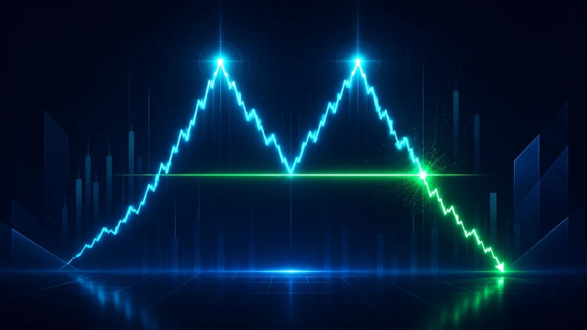 ¿Qué es un patrón de doble techo en el trading de criptomonedas? Guía 2026