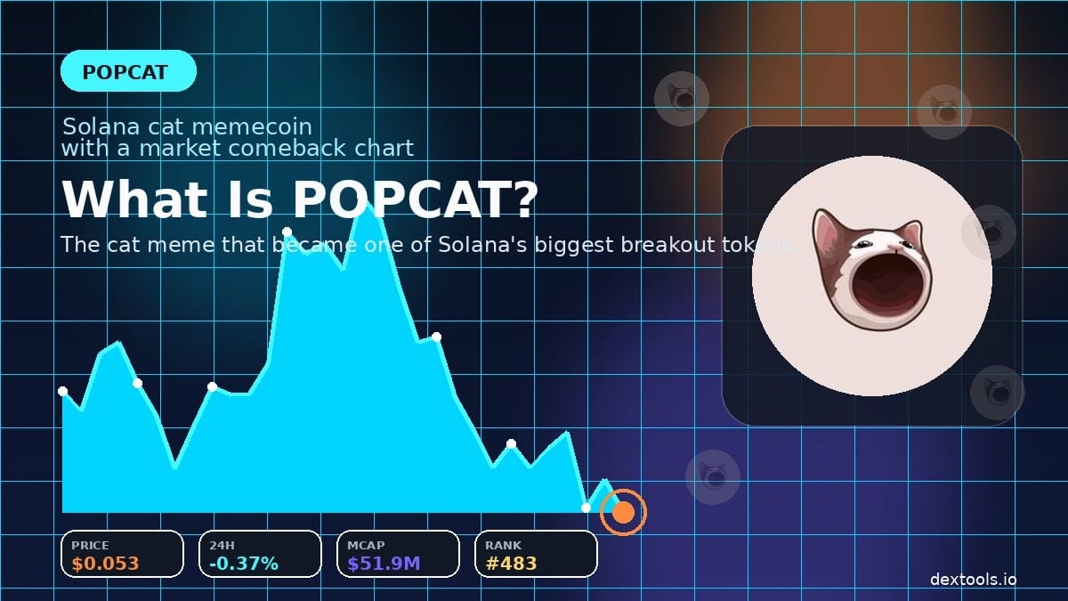 ポップキャットとは何ですか? 20億ドルに達したSolana Cat Memecoinが2026年に説明される