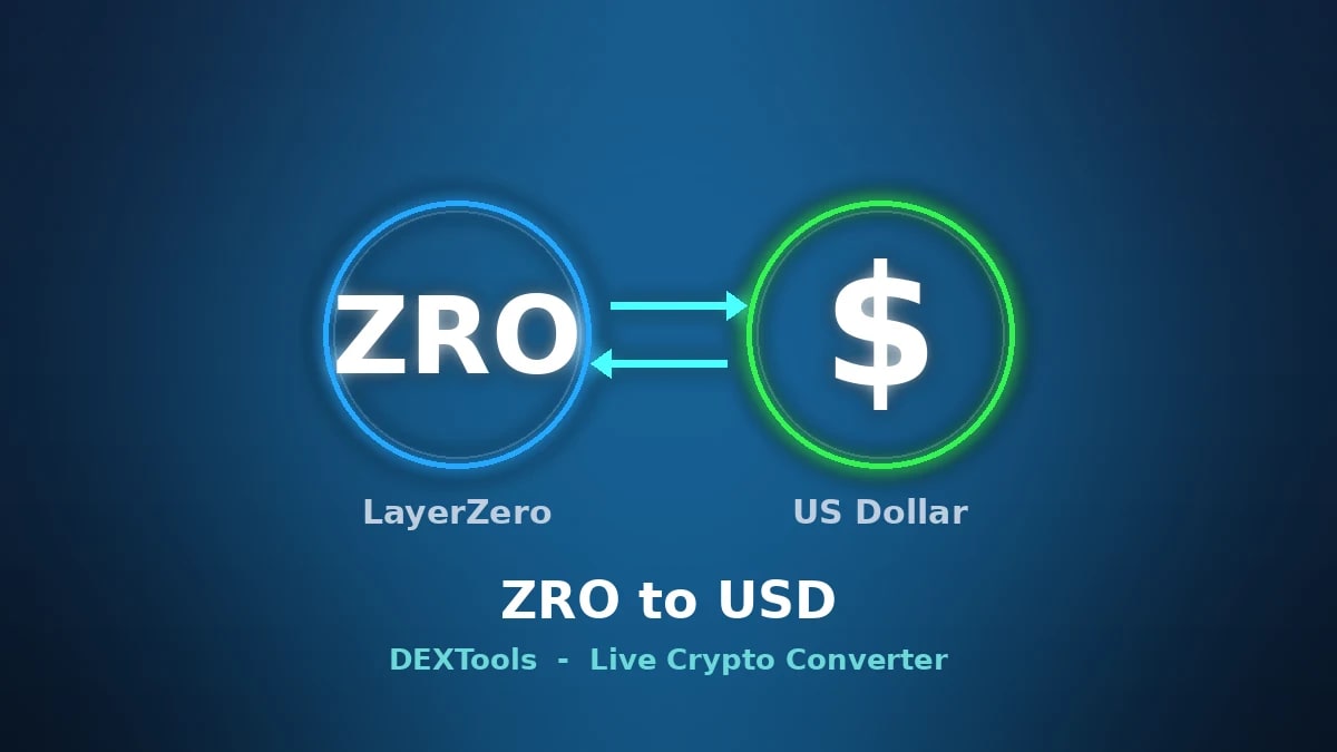 LayerZero-USD 변환기: 실시간 ZRO 가격(2026)